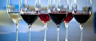 Калорийность красного и белого вина