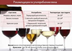 Рекомендации по употреблению вина